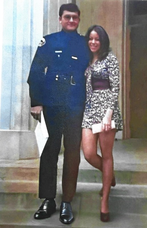 Rich and Diana at his police academy graduation