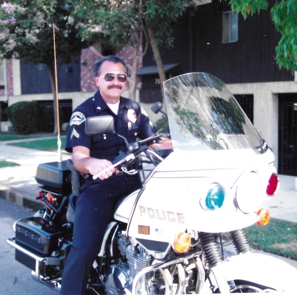 Rich Bison on his motorcycle